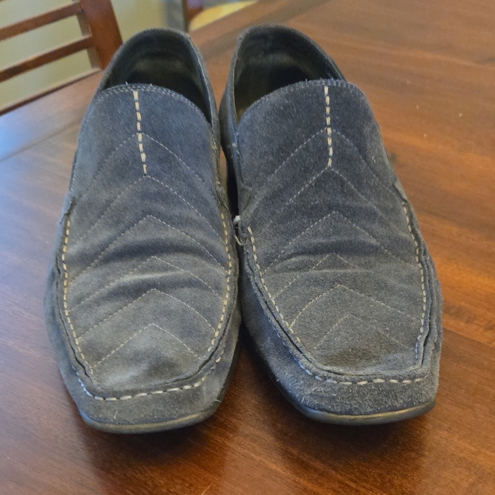 Men's Black Suede Loafers